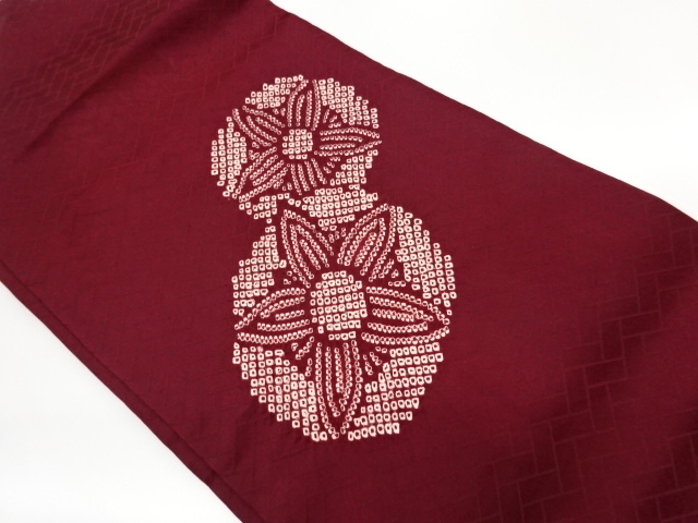 JAPANESE NAGOYA OBI / SHIBORI / FLOWER